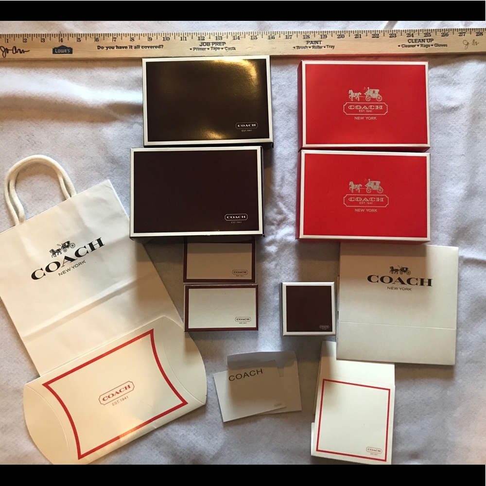 Coach boxes assorted sizes